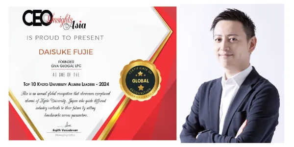 GVA国際 代表の藤江弁護士が「CEO Insights Asia Magazine」で“Top 10 Alumni Leaders from Kyoto University- 2024”に選出され、インタビュー記事が掲載されました